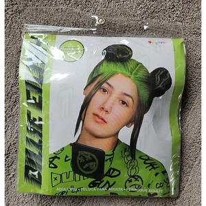 NEW Billie Eilish Adult Black& Green Wig Cosplay Halloween New In Package - Picture 1 of 7