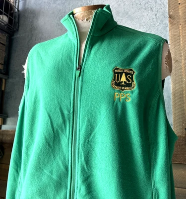 US Forest Service PPS Lands End Soft Green Vest Mens Size 2XL XXL Excellent - Image 1 of 4