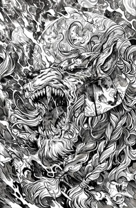BATTLE BEAST #6 VIRGIN B&W  EXCLUSIVE - RICCARDI - LTD 1K - INVINCIBLE - Picture 1 of 1
