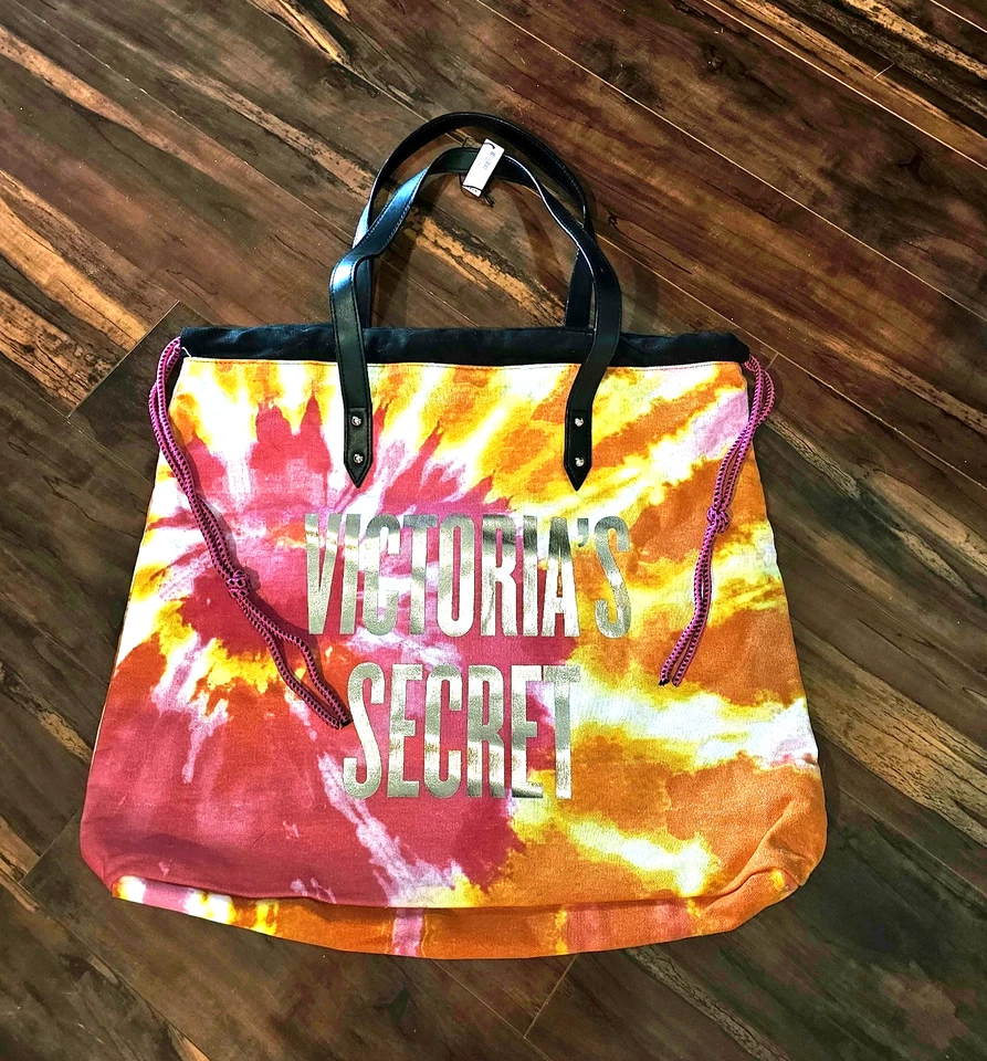 Spring 2019 Victoria's Secret Tie Dye Beach Tote Canvas Weekender Bag
