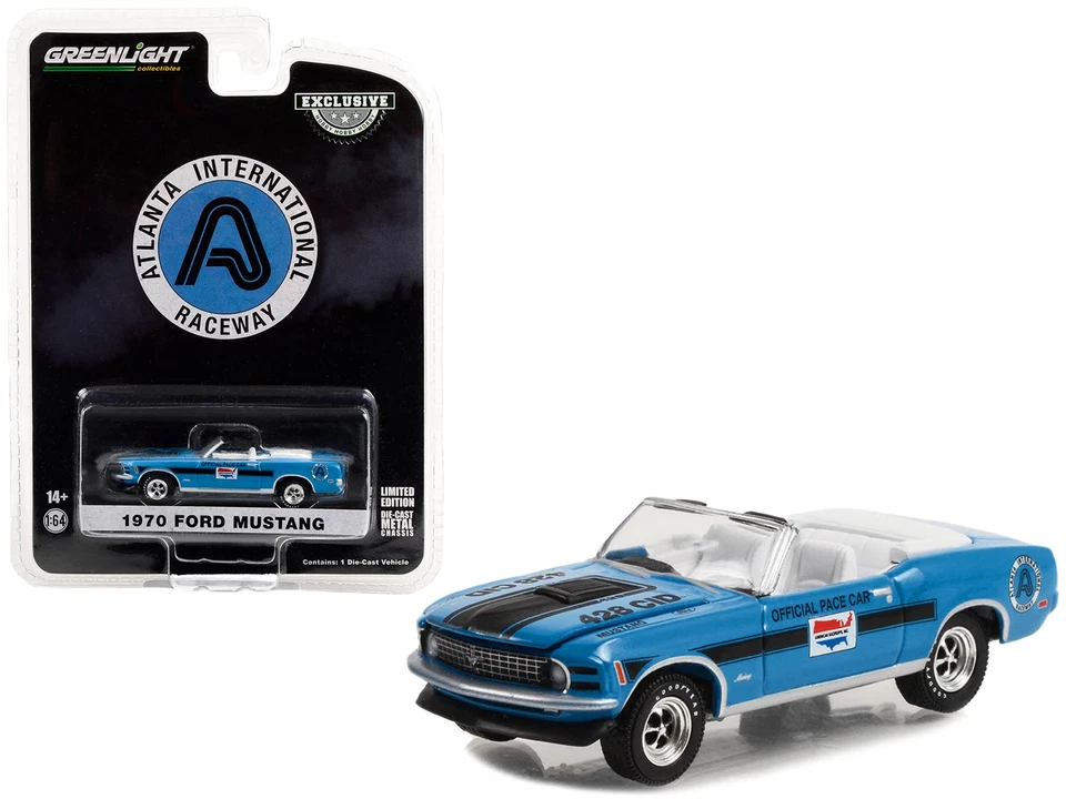Ford Mustang Atlanta Intl 1970 CARRO DE RITMO OFICIAL RACEWAY 1/64 LUZ VERDE 30363 Foto 1 de 1