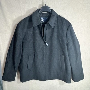 HART SCHAFFNER MARX Herren XXL 2XL Wolle Kaschmir Full Zip Mantel anthrazit - Bild 1 von 16