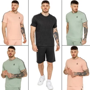 Camiseta para Hombres Kruze Cuello Redondo Informal Algodón Elastizada Manga Corta Cinta Top - Imagen 1 de 19