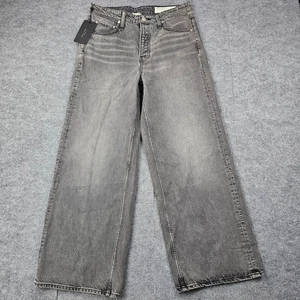 Jeans Rag & Bone donna 30 Maya grigio vita alta gamba larga Kamari skater Y2K graffetta - Foto 1 di 10