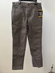 Pantalones de carpintero Eddie Bower Workwear 32x32 gris lona exterior  - Imagen 1 de 13
