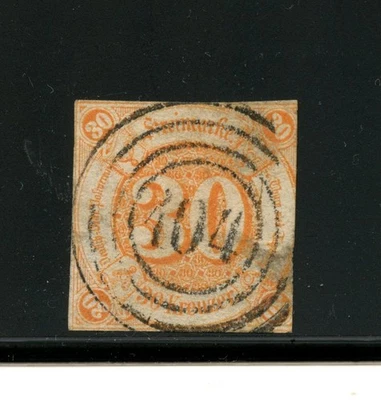 Germany-Thurn & Taxis #52, (G340) numeral, No "ND" in script back,U,FVFCV$475.00 - Image 1 of 2