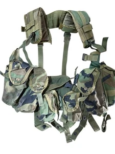 USGI Enhanced Tactical Load Bearing Vest Woodland Camo MADE IN USA - Picture 1 of 3