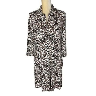 Nic+Zoe Forest Spot Dress Abstract Print Shirt Dress Size Medium - Image 1 of 4