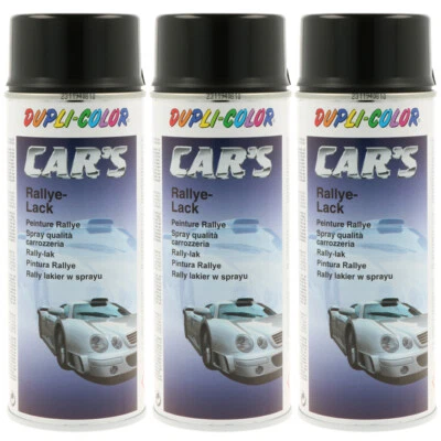 Dupli-Color Lackspray schwarz glänzend 3x 400ml Rallye Lack Car's Sprühlack - Bild 1 von 2