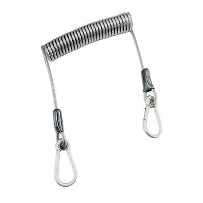 Fishing Lanyard Steel Wire Fishing Rod Holder Durable with Carabiner Coiled - Изображение 1 из 3