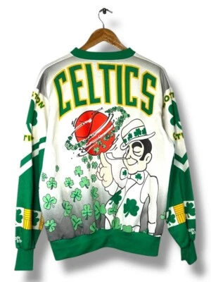 Sudadera De Colección Años 80 Chalk Line Boston Celtics NBA Gráfico Grande Cuello Redondo Talla XL Foto 1 de 4