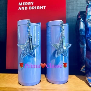 Starbucks Purple Star Keychain Tumbler Stainless Steel Hot Cup Holiday 2023 NWT - Picture 1 of 9