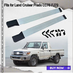 Aluminum Running Board fits for Toyota Land Cruiser 70 Series LC70 LC76 LC79 2PC - Picture 1 of 12
