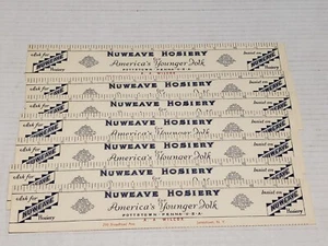 Vintage Paper Rulers Nuweave Hosiery for America's Younger Folk - Lot 8 NOS - Picture 1 of 1