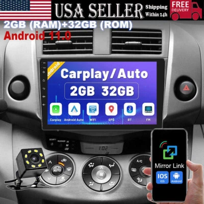 9" Android11 For Toyota RAV4 2007-2012 Car Stereo GPS Navi Carplay MP5 Radio CAM - Image 1 of 4