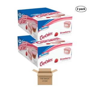 Hostess Strawberry Cupcakes, 3.17 oz, 12 Count Double Packs, 24 Total Cupcakes! - Picture 1 of 9