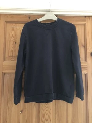 GEORGE Boys Plain Navy Fleece Lined Sweatshirt - Ideal for School Age 11-12yrs - Image 1 of 3