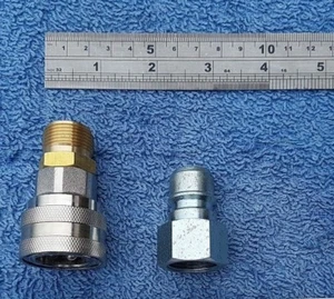 PRESSURE WASHER JETWASH CONVERT KARCHER SCREW FITTING TO QUICK RELEASE COUPLING - Picture 1 of 11