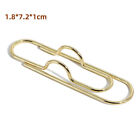2Pcs Paper Clips Metal Pen Holder Clip Bookmarks Photo Ticket Clip Stationery