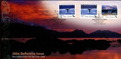 2004 New Zealand Scenic Definitives Part II (Set of 3 Stamps) FDC - Image 1 of 2