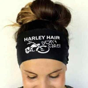 Custom Soft Stretch Sport Bandana Head Band Black Pink Woman Unisex Hairband