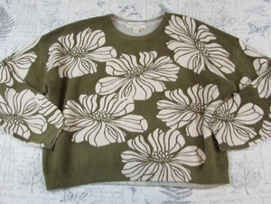 EUC Saltwater luxuriöser geblümter Ganna-Pullover moosgrün elfenbein Damengröße Large L - Bild 1 von 6