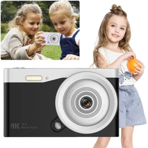 4K Kids Digital Camera 16X Zoom Beginners Vlogging Camera Students Pocket Camera - Afbeelding 1 van 24