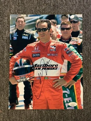 Helio Castroneves Signed Photo 8x10 Racing Auto IndyCar JSA COA KK71194 Penske - Image 1 of 2