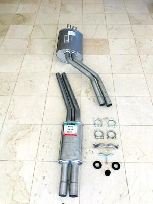 MERCEDES BENZ 280SL 350SL 450SL  R107 EXHAUST MUFFLER ANSA FRONT REAR PIPE SET - Image 1 of 4