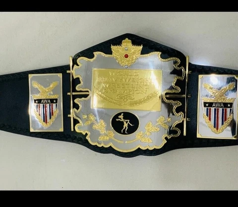 AWA World Heavy Weight Wrestling Championship Title Belt 4 mm Zinc Cover