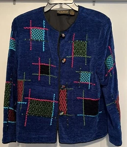 ALLURE Petite Vintage Women’s Blue Jacket Size Petite Small Pre-Owned - Picture 1 of 6