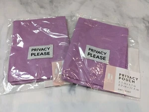 2 Privacy Pouch Sanitary Feminine Pad Private Essentials holder Girls bag Purple - Picture 1 of 4