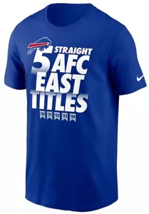 Camiseta Buffalo Bills Nike Five-Straight AFC East Division Champions Talla L - Imagen 1 de 3