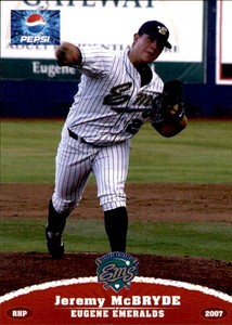 2007 Eugene Emeralds Grandstand #19 Jeremy Mcbryde Midwest City Oklahoma OK Card