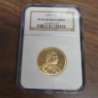 2003 S Proof Sacagawea / Native American Dollar - NGC PF69 Ultra Cameo  - Image 1 of 2