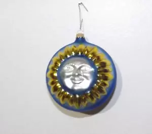 Lauscha Glas Creation Ornament Sonnengesicht Made in Germany Weihnachten von Krebs - Bild 1 von 4