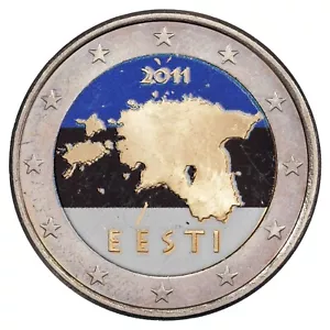 Estland - 2 Euro Koloriert - 2011 - Karte aus Estland - Bild 1 von 2