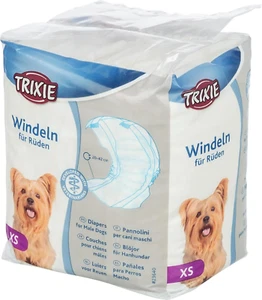Pannolini per Cani Maschi, Taglia XS, Circonferenza Vita 20-42 Cm, 12 Pezzi, Igi - Foto 1 di 12