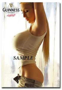GUINNESS SEXY GIRL #3 BEER REFRIGERATOR SCHOOL LOCKER MAGNET MAN CAVE GIFT - Picture 1 of 1