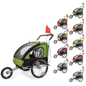 SAMAX Jogger Children Bike Trailer 2in1 Stroller Suspension Child Kids Transport - Picture 1 of 38