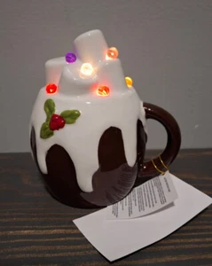 Keramik heiße Kakaotasse leuchtet 5 x 4 x 3 Zoll Weihnachten Winter Dekor - Bild 1 von 10
