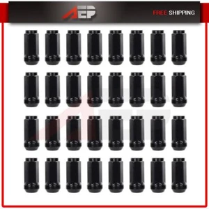 32 Pcs Black 14x1.5 3/4" Socket Drive Lug Nuts For Ford F-250 F-350 Super Duty - Picture 1 of 8