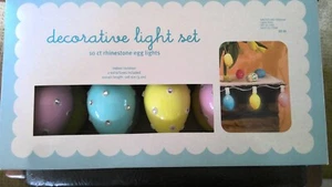 NEW Easter Egg 10 ct Rhinestone String of Lights 10.5' long-Indoor/Outdoor NEW - Picture 1 of 4