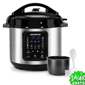 Olla Eléctrica Programable 6L 1000W Inox 8 Menús Temporizador 24h - Imagen 1 de 10