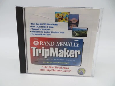 RAND McNALLY TripMaker CD-ROM for Windows PC Computers 1994  - Image 1 of 4