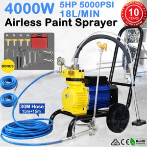 5HP 4000W Airless Paint Sprayer PSI DIY 2 Spray Gun Painting Machine W/30M Hose - Picture 1 of 12