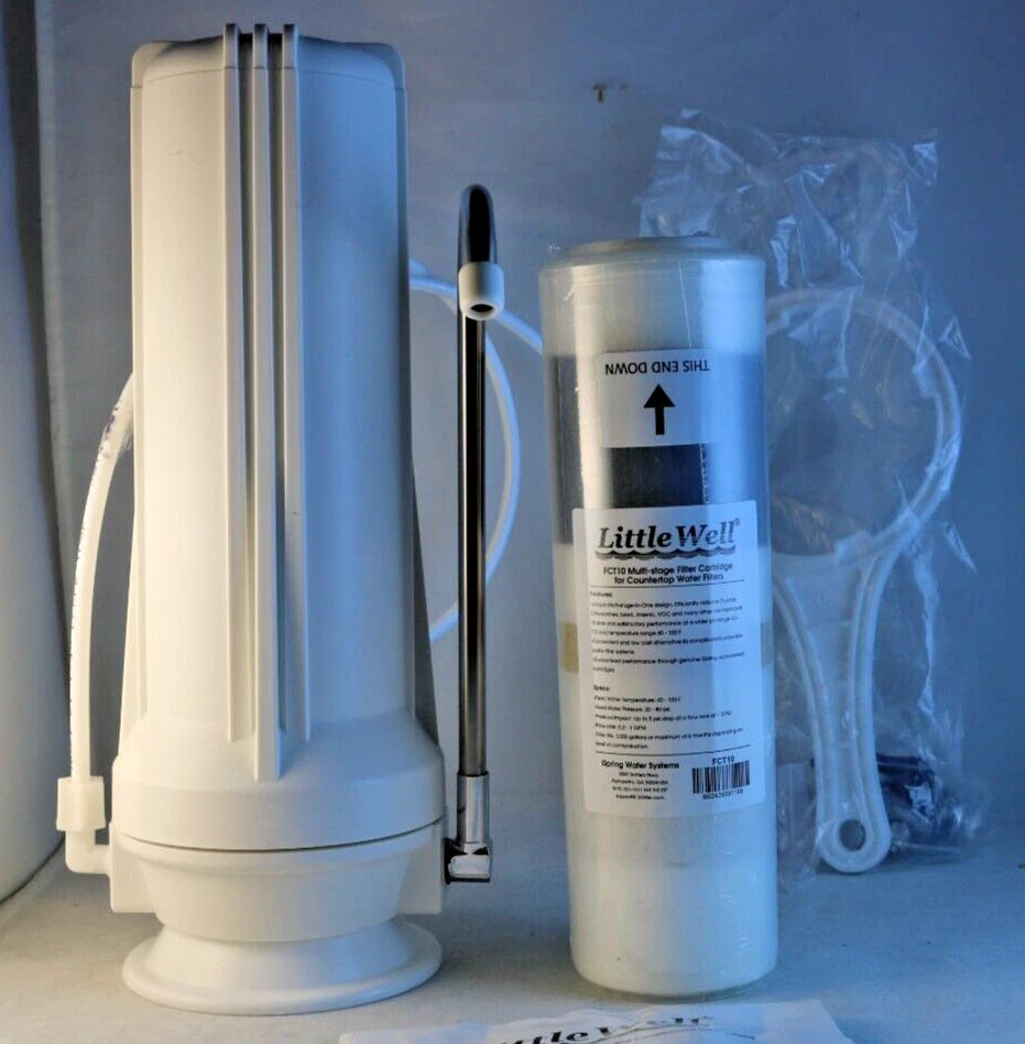 iSPRING MULTI-STAGE COUNTERTOP DRINKING WATER FILTER SYSTEM w NEW SEALED FILTER - Image 1 of 4