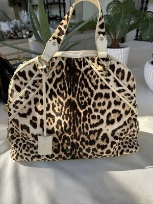 Bolso de Hombro SAINT LAURENT Marfil Musa Leopardo XL RARO Casi NUEVO Foto 1 de 4