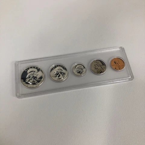 (1) 1957 United States SILVER Proof Set in * WHITMAN * Plastic Holder Cover