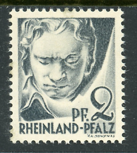 Germany 1947 Rheinland Palitanate Baden Sc# 6N1 Beethoven Music Mint C404